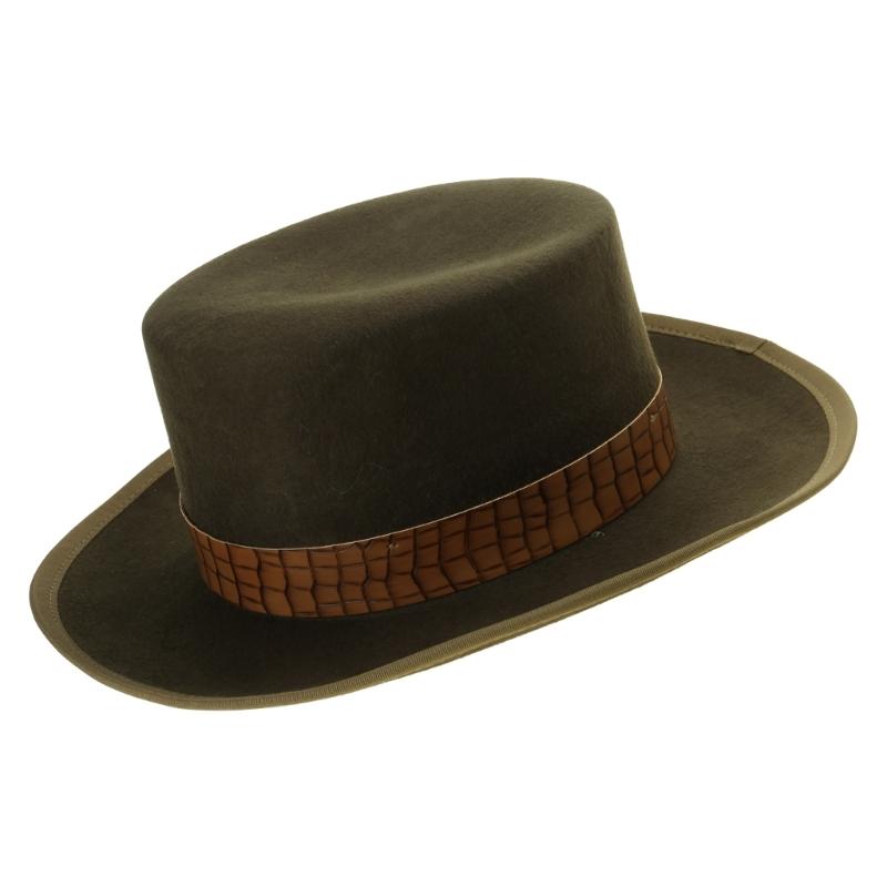 Vilnas Fedoras Augstā Cepure Melna Īstas