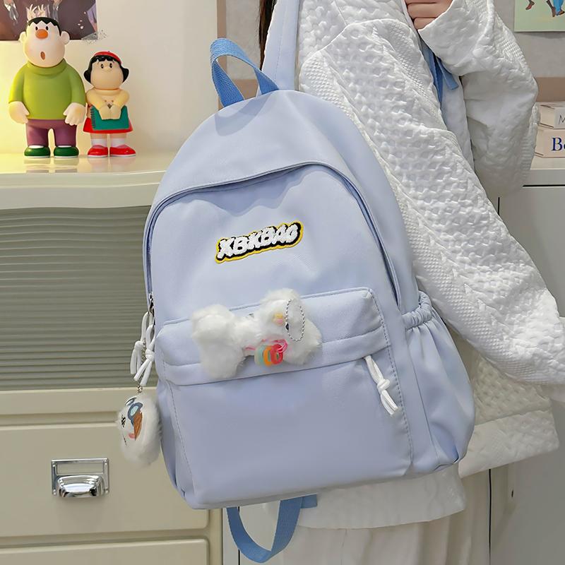 Однотонный рюкзак школьная сумка кампус рюкзак Small зелёный — фото 7