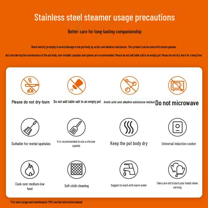 SUPOR 28cm 304 Stainless Steel Universal Steamer & Soup Pot