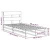 VidaXL Bed Frames and Headboard White 100x200 Cm Solid Pine Wood, Bedroom Furniture, Bed Base, Wooden Bed, Bed, Bed 850798