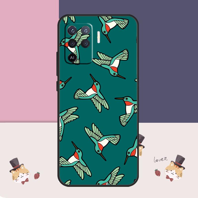 Hummingbird Case For Oppo A77 A17 A57 A40 A78 A54 A74 A94 A76 A16 A96 A18 A60 A80 A38 A58 A98 A15 A5 Pro