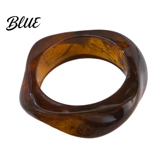 Eco-friendly Resin Bracelet Translucent Bracelet Exaggerated Irregular Shape Retro Lightweight