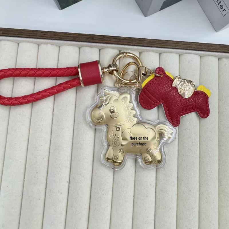 Flying Horse 999 Fine Gold Keychain: Attract Wealth with My Little Pony Pendant