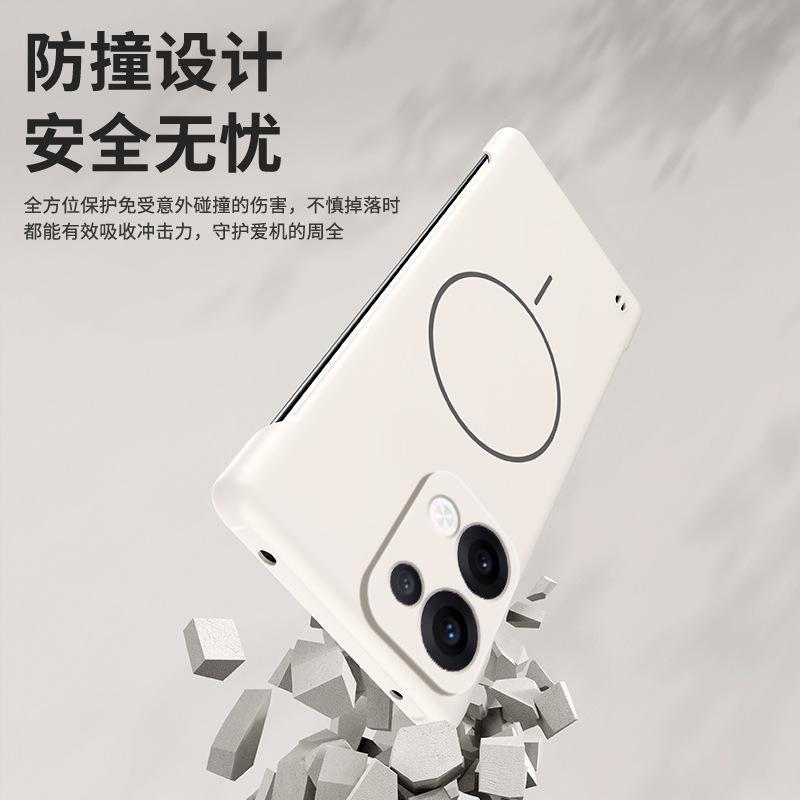 Soft Thin Magnetic Frameless Phone Case Compatible with OPPO RENO13 Pro Shockproof Reno14 Ultra-Thin FINDX8