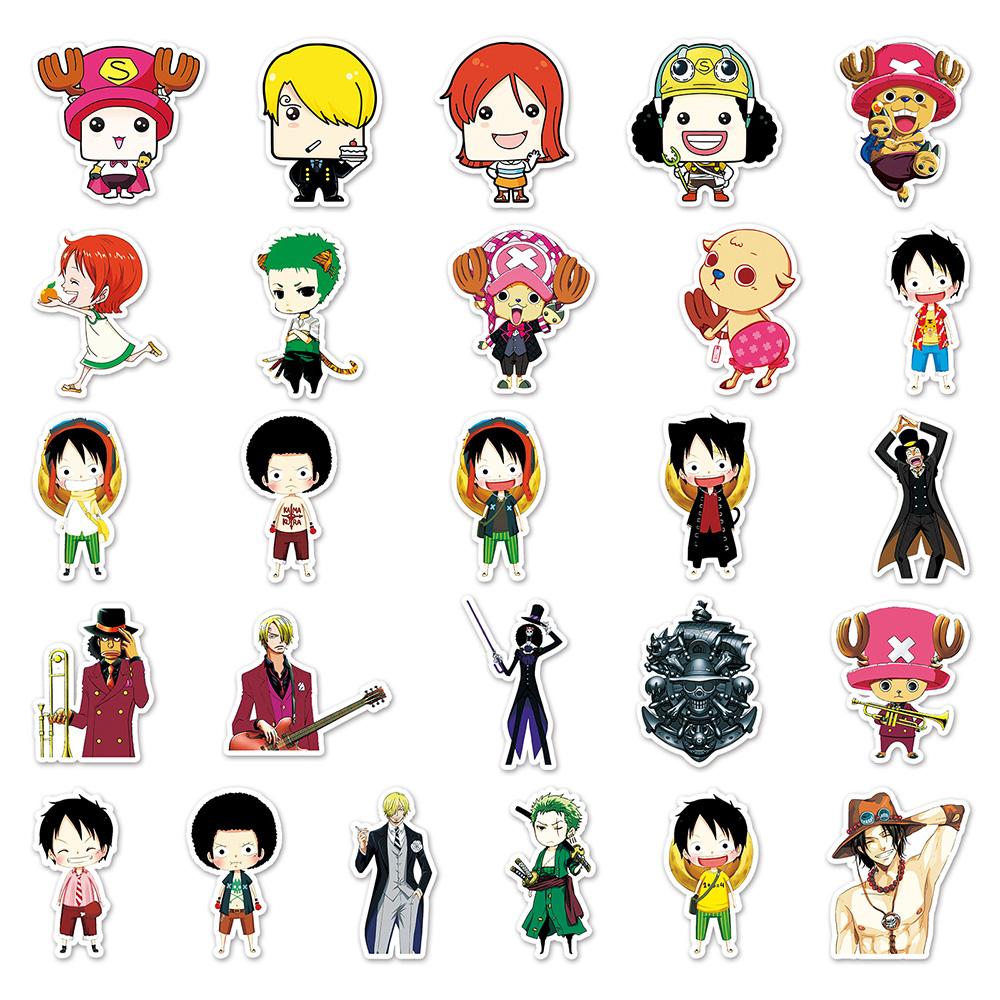 10/30/50pcs ONE PIECE Anime Stickers Luffy Zoro Chopper Cartoon Decals Cool DIY Skateboard Car Laptop Reward Sticker Gifts