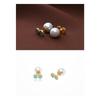 Women's Pearl Point Silver Daily Earrings