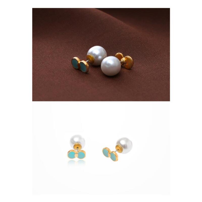 Women's Pearl Point Silver Daily Earrings