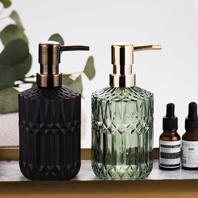Glas-Lotionsflasche Rutschfester Boden Transparentes Design Großes Fassungsvermögen Flüssigkeitsspender Heimzubehör