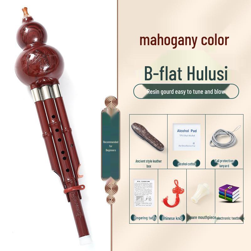 Beginner Hulusi Gourd Flute for Primary School Students - Ethnic B-flat and C Key Musical Instrument