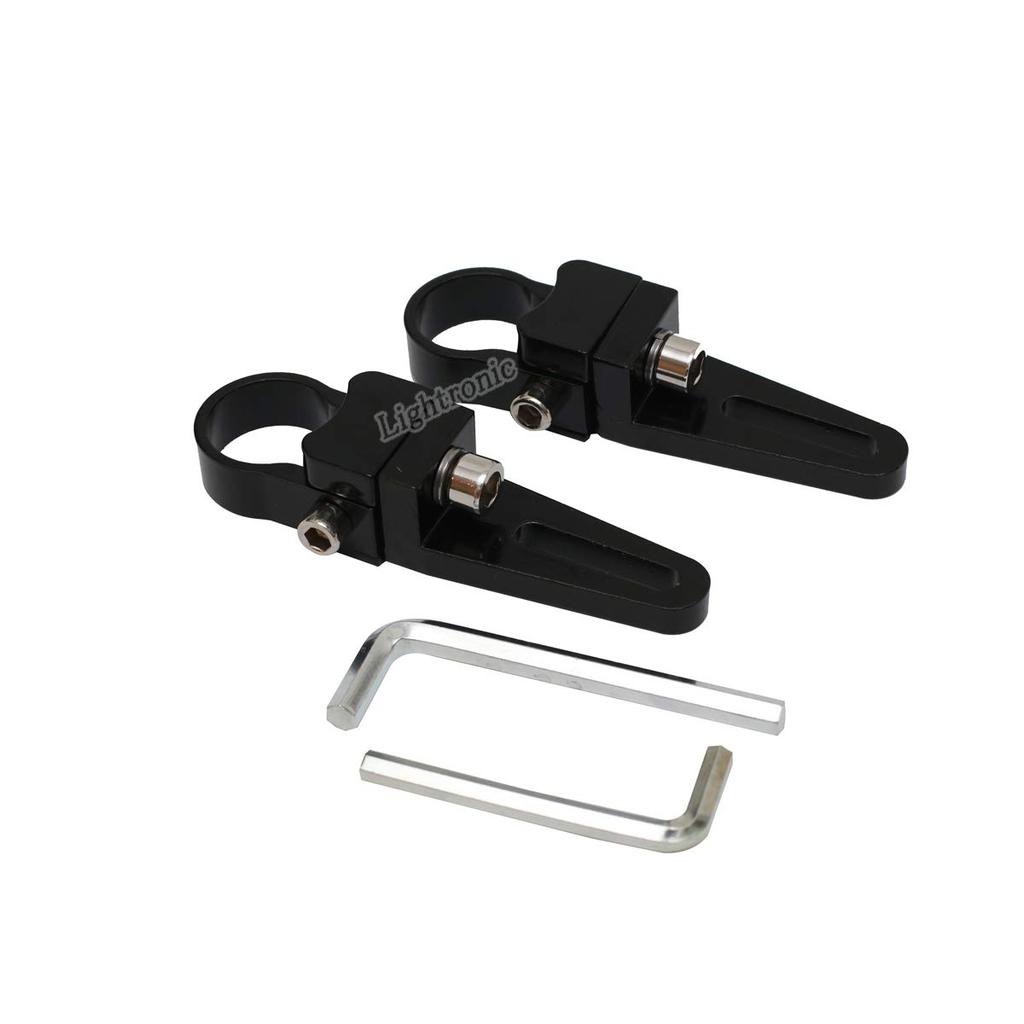 Lightronic Bicycle Bike Bar Mount Base Motorcycle Pipe Stays Fog Lamp Stays Set of