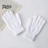 Anti Cold Windproof Mittens Winter Warm Coral Fleece Gloves for Women, Soft Five Finger Solid Color Accessories Gloves, Thermal Autumn Breathable Hand