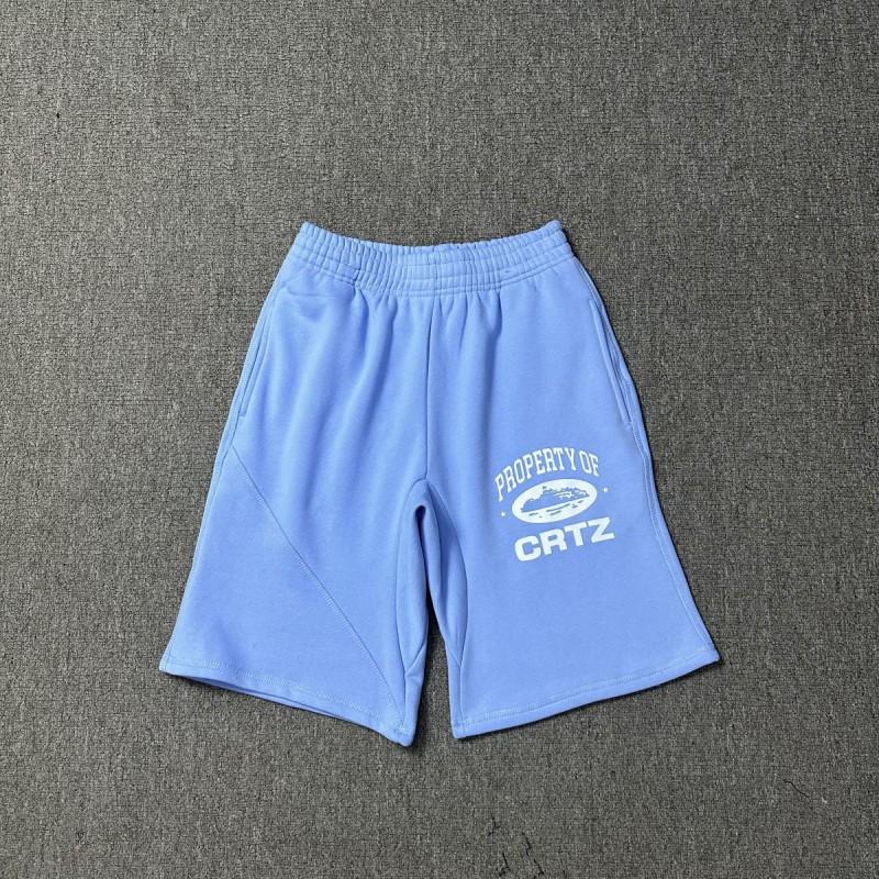Corteiz Streetwear Short Pants Men Women Alcatraz Ship Print Loose Fit Cotton Shorts