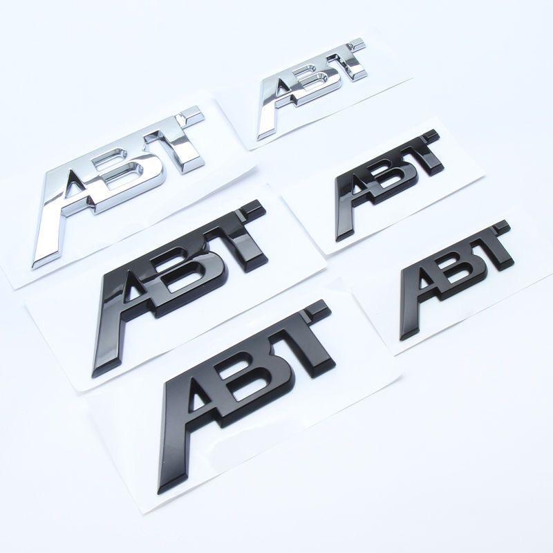3D ABS ABT Sticker Car Rear Trunk Letter Logo Badge For A3 A4 A5 A7 A7 Q3 Q5 Q7 TT RS6 RS3 Accessories