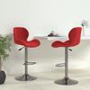 Vidaxl Bar Stools, 2 Pcs., Wine Red, Upholstered In Velvet