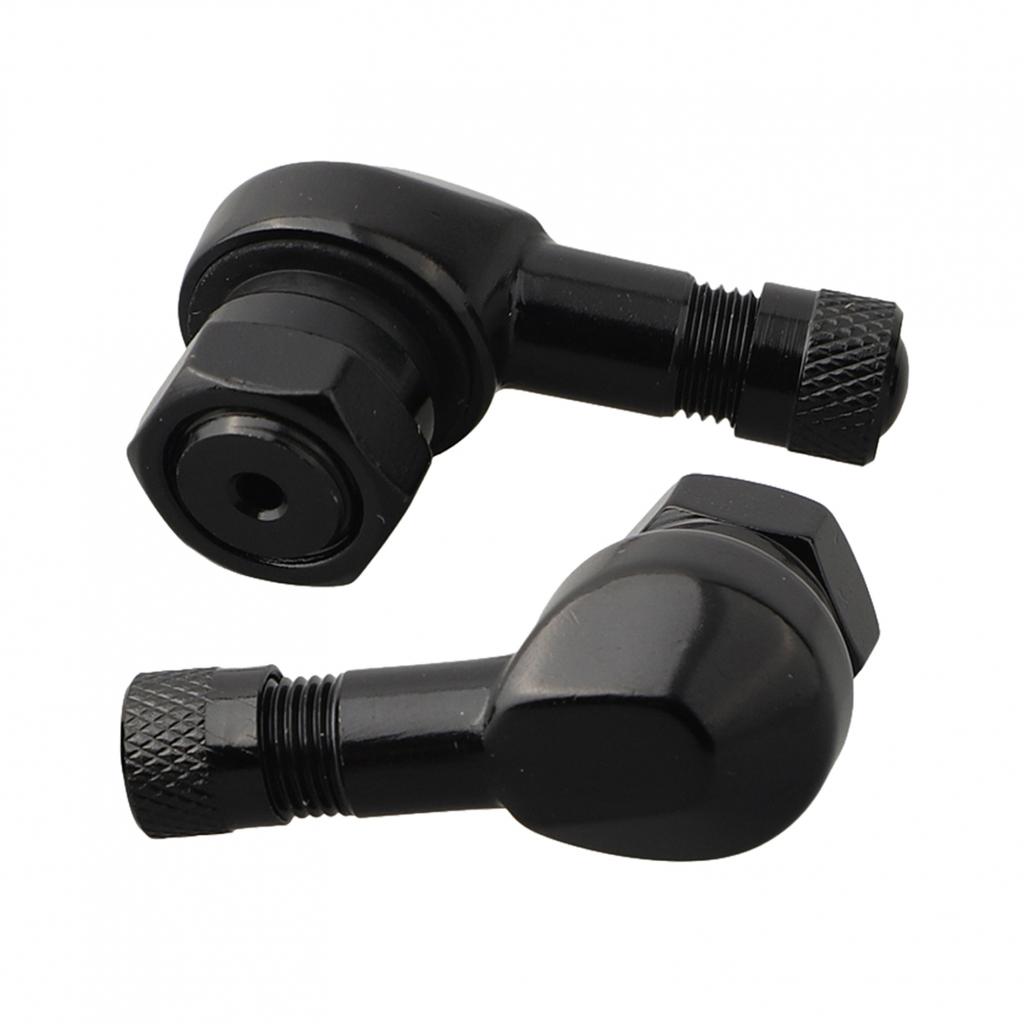 Motorcycle 90 Degree Angle Valve Stems with CNC Aluminum Alloy Material (2PCS)