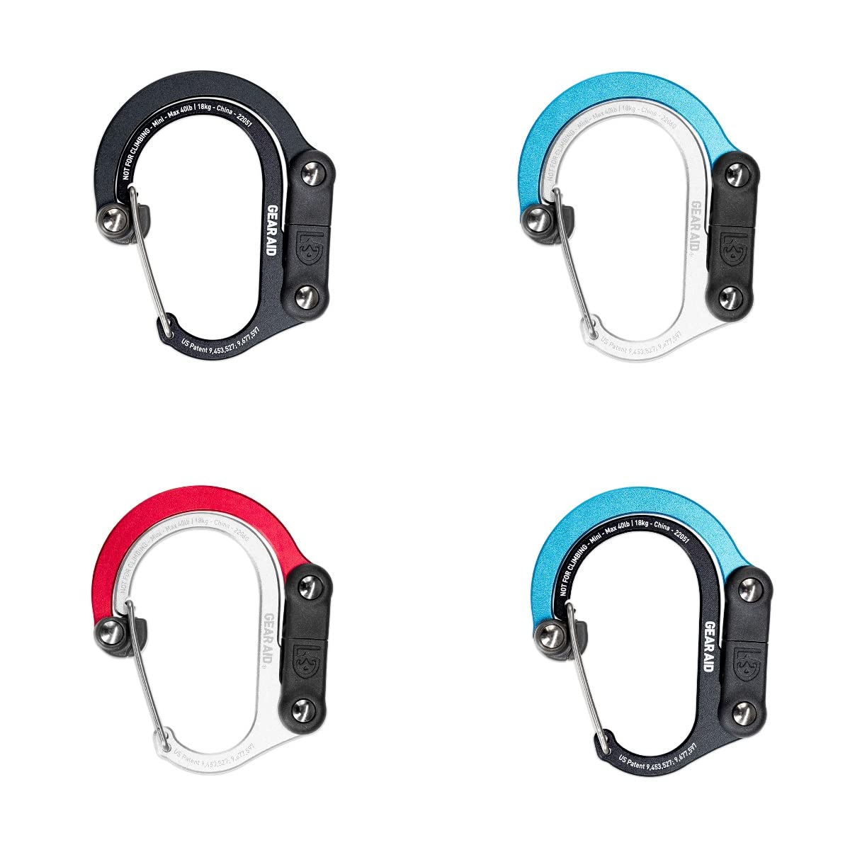 

Genuine domestic product: HERO CLIP MINI Carabiner-type hook/bag hanger with a static load capacity of 18kg (Blue & Black)