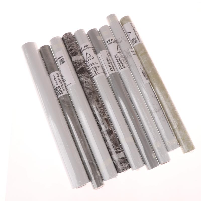 Film auto-adhésif en marbre pour cuisine, poêle à Film résistant à l'huile, étanche à l'humidité, autocollant de carrelage de rénovation d'armoire de comptoir