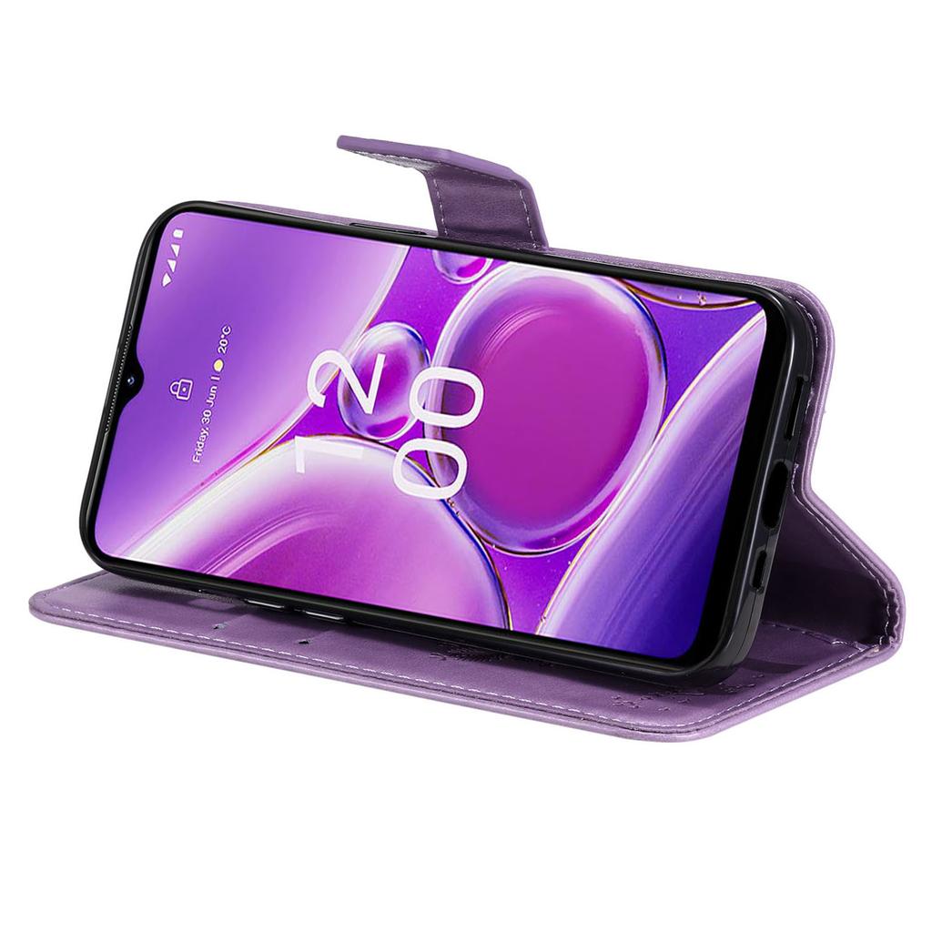 Für Nokia G42 Handyhülle mit Ständer Katzenbaum Muster Leder Brieftasche Handyhülle