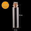 22mm Caliber Transparent Cork Stopper Cylinder Rainbow Glass Wish Bottle