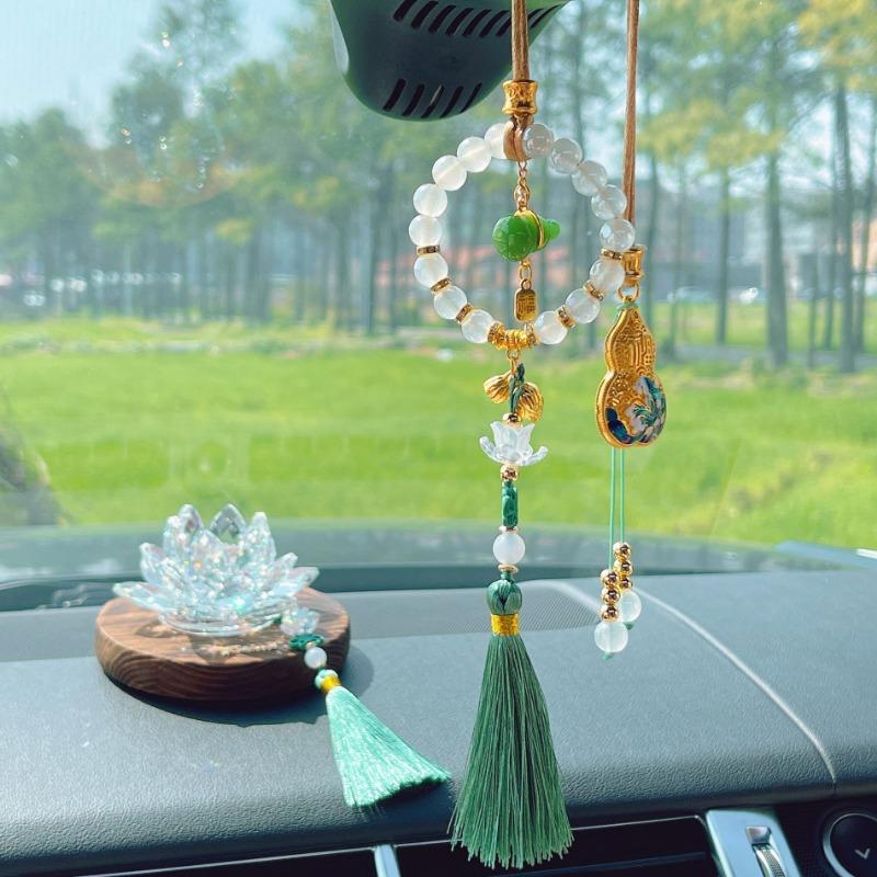 Chinese Style Gourd Tassel Car Rearview Mirror Hanging Pendant Decoration
