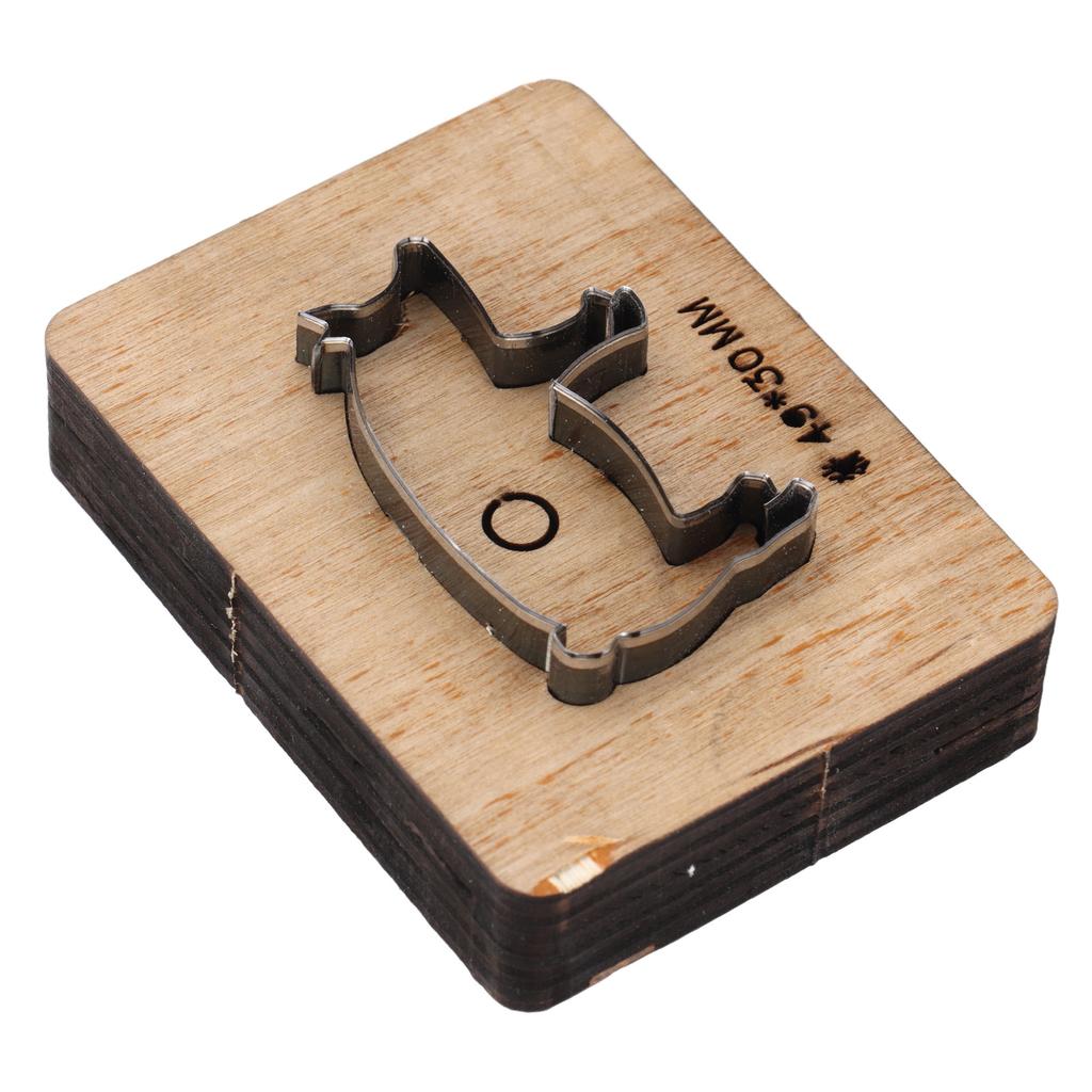 Leather Cutting Die Pig Shape 49x30mm Alloy Steel Punching Mold DIY Punch Cutter for Plastic Clay
