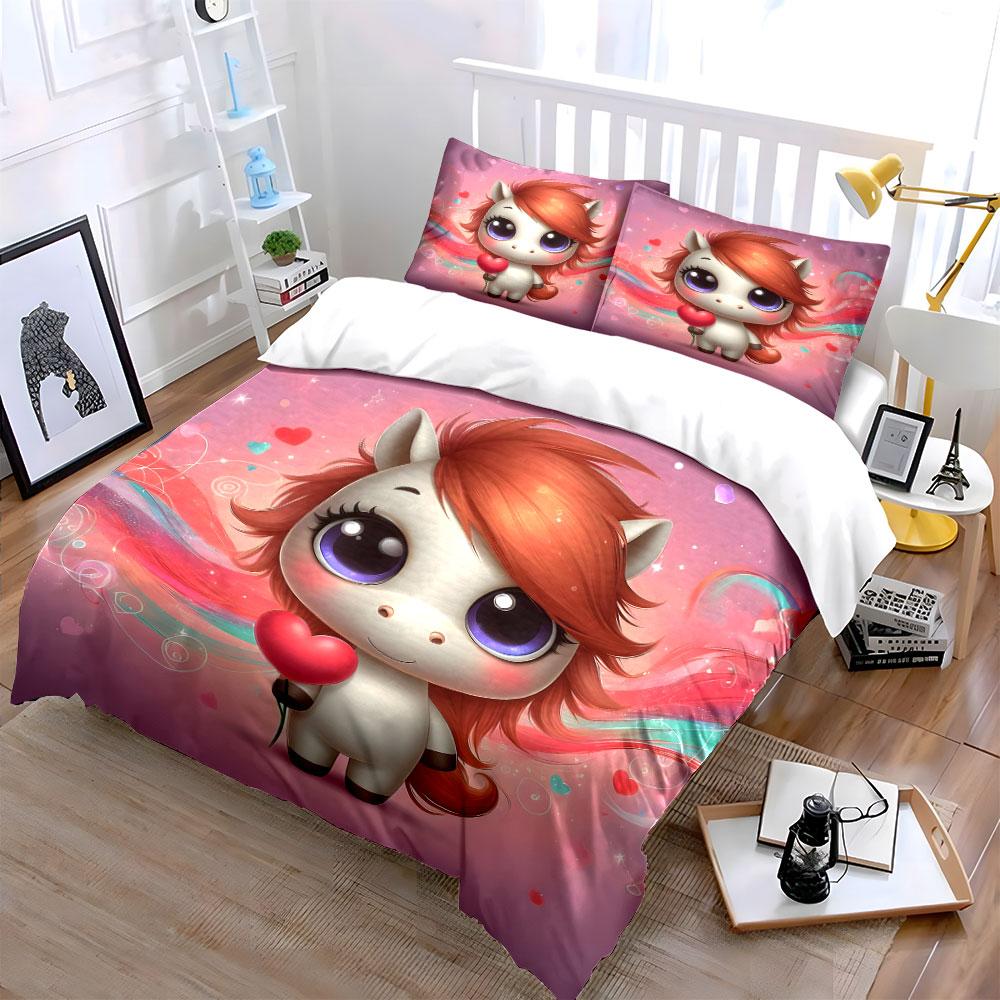 Whimsical pony dreams. Bedding sets Duvet covers Pillowcases(1* Duvet Cover 2* Pillowcases without duvet insert)