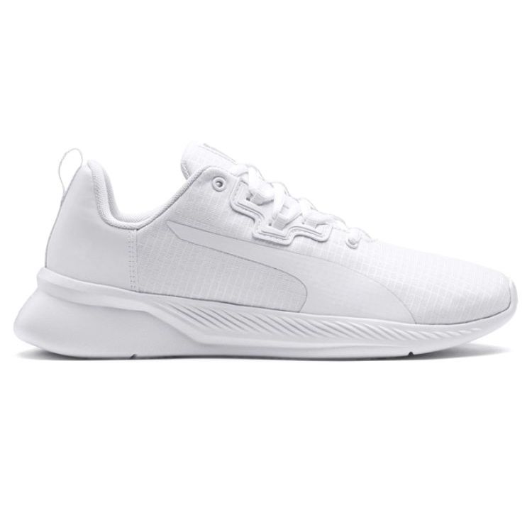 Puma Tishatsu Runner Minimalist Solid Color Fabric Slip Resistant Durable Low Top Casual Running Shoes Women Sneakers White 191071-04
