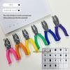 New Rubber-Grip Handheld Hole Punch: Multi-Pattern for Journaling, Beads, and Loose-Leaf - Round & Heart Shapes