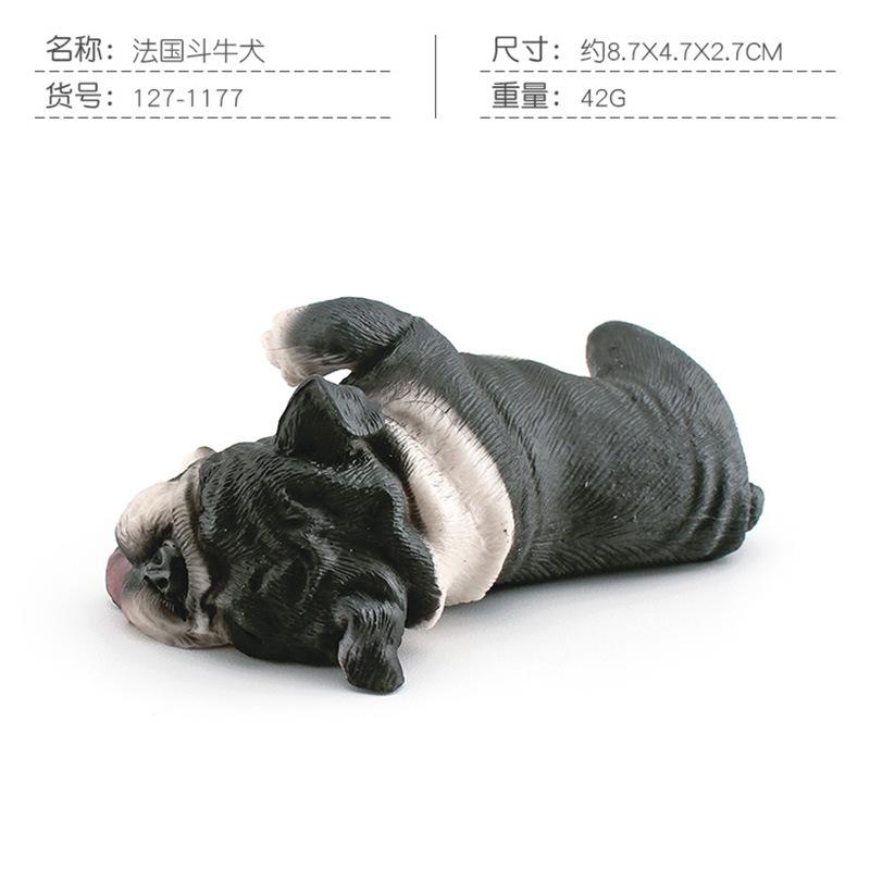 8 Simulated Sleeping Positions French Bulldog Shiba Inu Static Model Children'S Fun Pet Dog Desktop Decoration Ornament