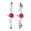 RC Axle Assembly Set Aluminum Alloy Front and Rear Axle for SCX10 II 90046 90047 1/10 RC Crawler Upgrade Parts Silver and Red