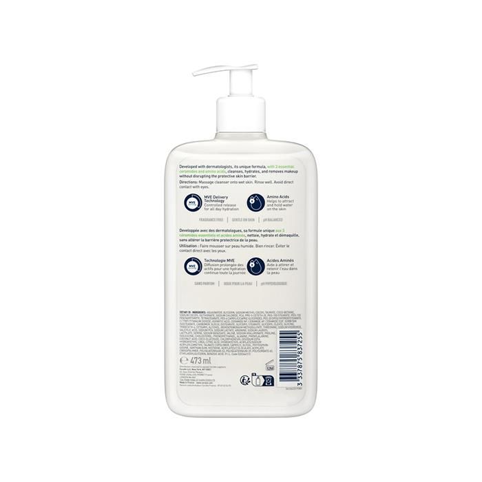 Cerave Hydrating Foaming Cleanser Face Cream for Normal To Dry Skin 473ml