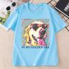 In My Golden Retriever 70s Era T Shirt Goldie Dog Mom TShirt Retro Dad Mama Tshirt Unisex Short Sleeve Round Neck Tshirts