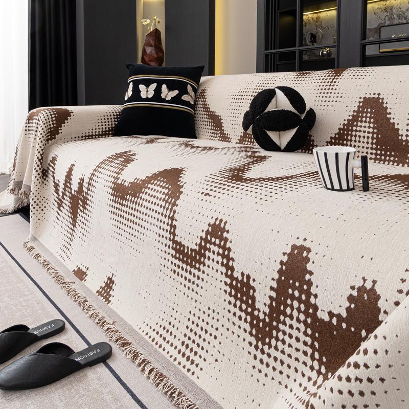 

Чехол на диван для дома, толстый протектор для дивана, мягкое, подходящее для домашних животных многофункциональное диванное полотенце, простой в уходе чехол на диван для дивана в гостиной 180*230cm коричневый