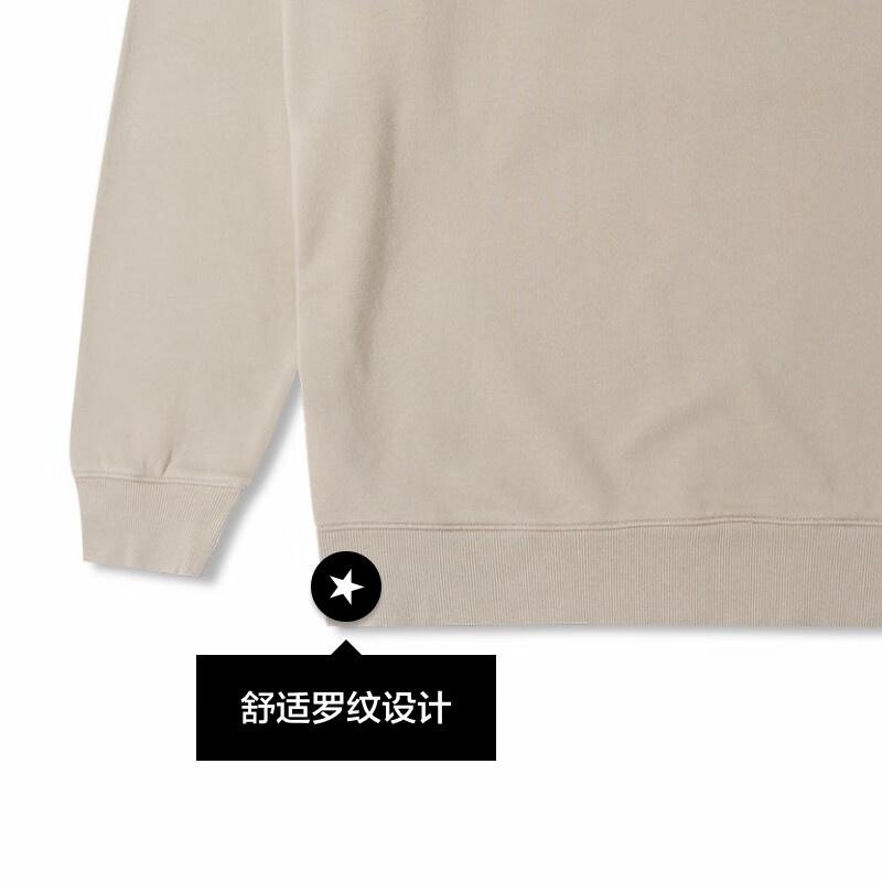 Converse Denim Patchwork Crew Sweatshirt Asia Sizing 'Beach Stone' Men's 10025519-A01