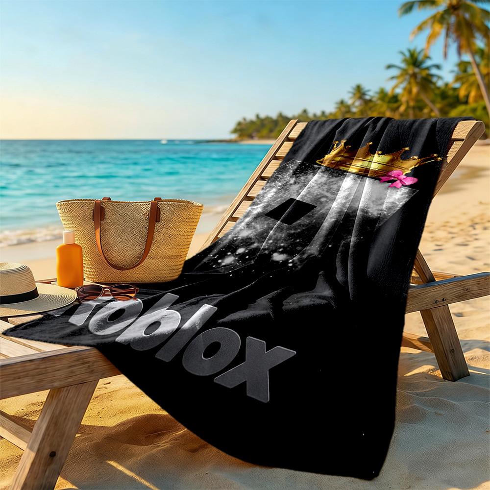 Roblox Strandtuch Hohe Saugfähigkeit & Schnelltrocknend Bequem Leicht Tragbar für Schwimmen, Strand, Camping, Reisen, Strandzubehör, Fitnessstudio