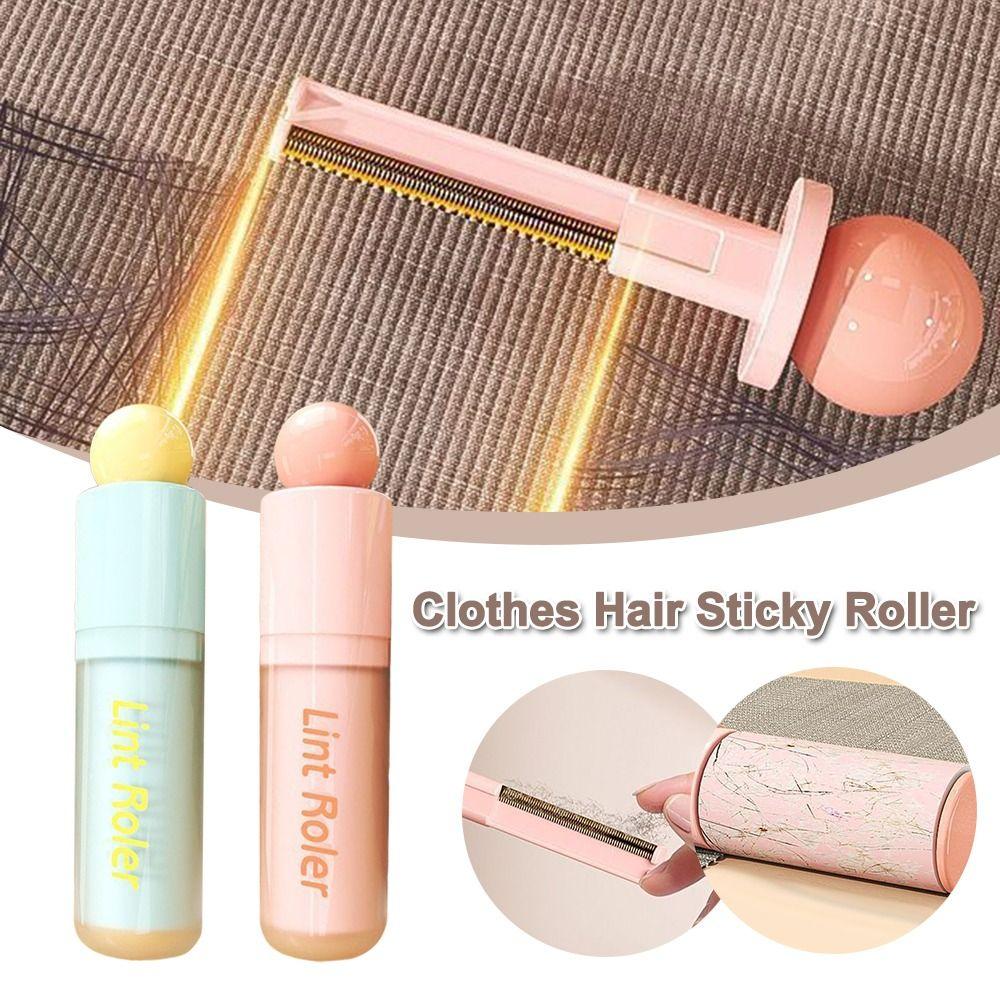 2in1 Clothes Hair Sticky Roller Dopamine Washable Lint Remover Extendable Dust Removal Garment Hair Scraper for Home&Travel