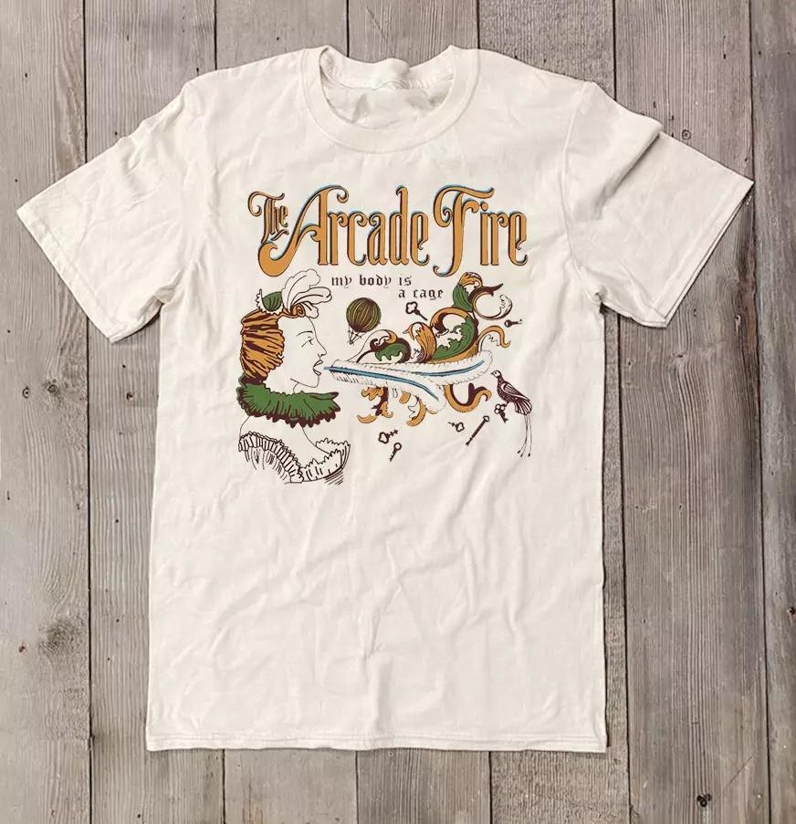 

Arcade Fire My body is a cage Adult Unisex Tee Short Sleeve Shirt MC027 Unisex T-Shirt XXXL