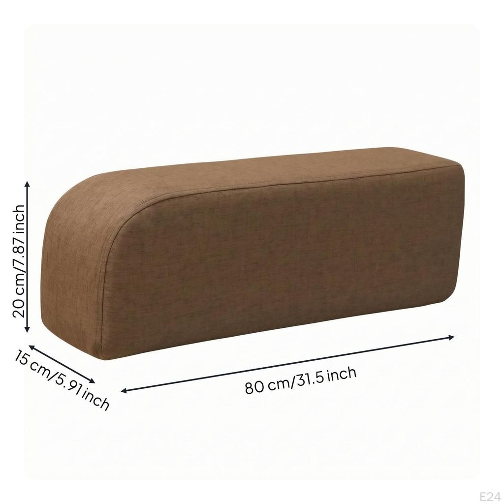 Supportive Curved Armrest Cushion Lightweight Sofa Pillow Compact Couch