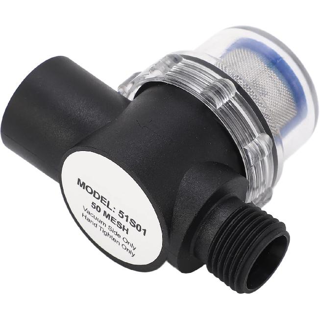 1/2 In. Water Pump Strainer 14, Effective Filtration, Easy To Install, Female Threaded Inline Filter, Plastic Construction for Oil System