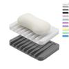 1 Pcs Self-Draining Soap DishSilicone Soap HolderMultifunctional No-Punch Non-Slip Storage Rack Drain Mat for Bathroom Kitchen