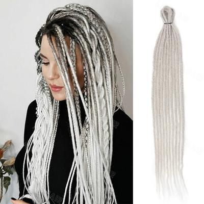 Syntetické dlouhé dredy háčkování copánky prodlužování paruky elegantní přirozené pro ženy pro každodenní použití