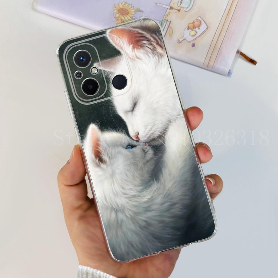 For Xiaomi Redmi 12C Case 2022 Cute Cat Butterfly Soft Silicone Slim Phone Case For Xiaomi Redmi 12C 12 C Redmi12C Fundas Bumper