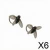 6xFly Stud Earrings Translucent FlyshapedShaped Detailed Ear Black