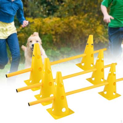 Zestaw Pachołków i Tyczki do Agility dla Psa do Ćwiczeń Skoków Piłka Nożna