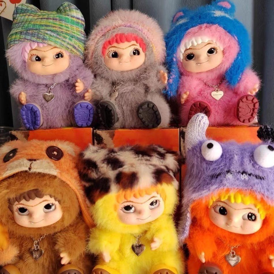 Kawaii Wakuku V1 V2 Plush Doll Blind Box - Trendy Handmade Fox & Bunny Soft Toy Cute Birthday Gift for Girlfriend Playful
