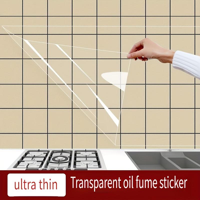 1 Roll of Plastic Electrostatic Adsorption Wall Protection Film - Waterproof, Oil-Proof, Removable Film, Suitable for Kitchen, Tiles, Home Decoration