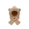 Plush Cute Bear Hat and Scarf Integrated, Autumn and Winter Riding Cold Protection and Warm Ear Protection Lei Feng Hat Integrated