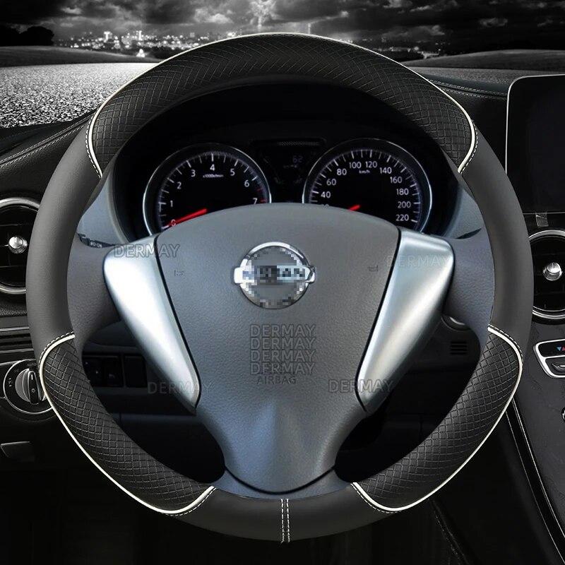 Für Nissan Versa Limousine C11 N17 E12 Auto Lenkradbezug Rutschfestes PU-Leder Autozubehör Schneller Versand