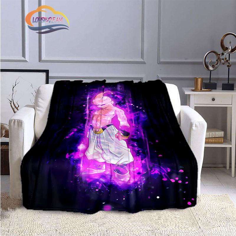 Japanische Animation Rolle Majin Buu 3D-Druck Tagesdecke Decke Anime-Charaktere Buu Flanelldecken Überwurfdecken