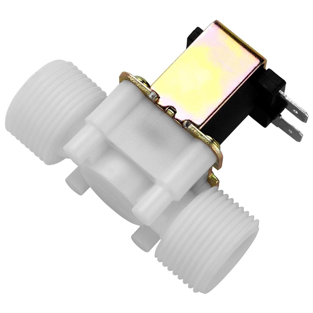 12V DC DN20 G3/4 Plastic Solenoid Valve for Water & Pneumatic Control - Magnetic Pressure Switch